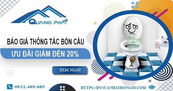 Báo giá thông tắc bồn cầu tại Đà Nẵng【Ưu đãi giảm giá 20%】