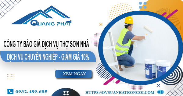 Công ty báo giá dịch vụ thợ sơn nhà tại Biên Hòa giảm giá 10%