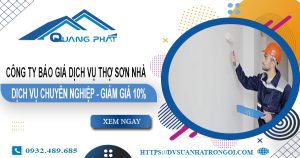 Công ty báo giá dịch vụ thợ sơn nhà tại Bình Dương ưu đãi 10%