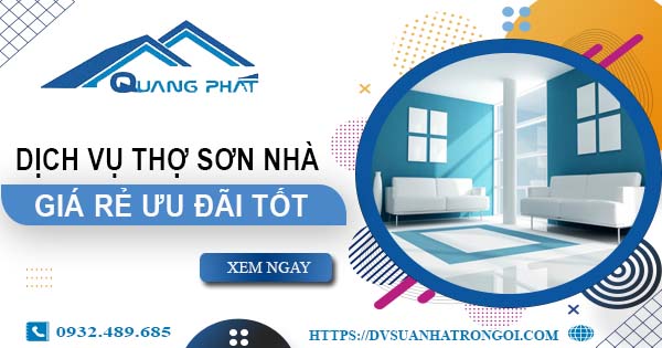 Công ty báo giá dịch vụ thợ sơn nhà tại Tp Tân An ưu đãi 10%