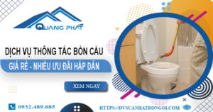 Báo giá thông tắc bồn cầu tại Ba Vì – 【Ưu đãi giảm giá 20%】