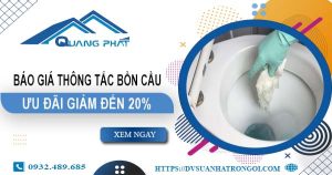 Báo giá thông tắc bồn cầu tại Bảo Lộc【Ưu đãi giảm giá 20%】