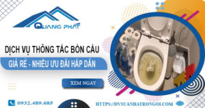 Báo giá thông tắc bồn cầu tại Cẩm Phả – 【Ưu đãi giảm 20%】