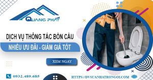 Báo giá thông tắc bồn cầu tại Cao Lãnh【Ưu đãi giảm 20%】