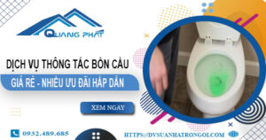 Báo giá thông tắc bồn cầu tại Đan Phượng – Ưu đãi giảm 20%