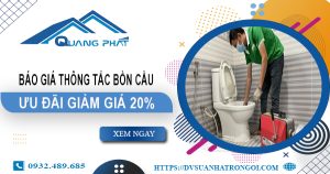 Báo giá thông tắc bồn cầu tại Dĩ An【Ưu đãi giảm giá 20%】