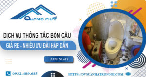 Báo giá thông tắc bồn cầu tại Hà Đông【Ưu đãi giảm giá 20%】