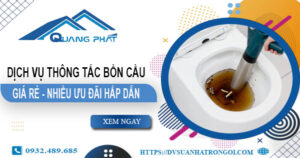 Báo giá thông tắc bồn cầu tại Hòa Bình - 【Ưu đãi giảm 20%】