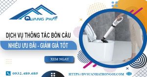 Báo giá thông tắc bồn cầu tại Hồng Ngự【Ưu đãi giảm 20%】