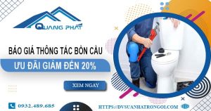 Báo giá thông tắc bồn cầu tại Khánh Hoà【Ưu đãi giảm 20%】