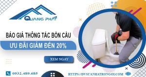 Báo giá thông tắc bồn cầu tại Lâm Đồng【Ưu đãi giảm 20%】