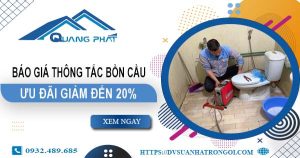 Báo giá thông tắc bồn cầu tại Long An -【Ưu đãi giảm 20%】