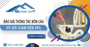 Báo giá thông tắc bồn cầu tại Mỹ Tho【Ưu đãi giảm giá 20%】