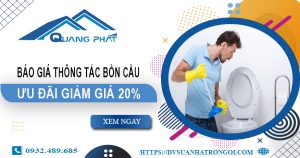 Báo giá thông tắc bồn cầu tại Nhà Bè【Ưu đãi giảm giá 20%】