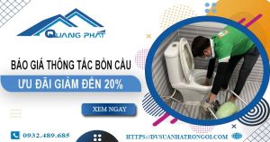Báo giá thông tắc bồn cầu tại Phú Quốc -【Ưu đãi giảm 20%】