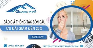 Báo giá thông tắc bồn cầu tại Quy Nhơn -【Ưu đãi giảm 20%】