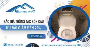 Báo giá thông tắc bồn cầu tại Sóc Trăng -【Ưu đãi giảm 20%】