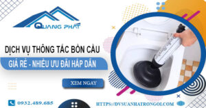 Báo giá thông tắc bồn cầu tại Tam Điệp – 【Ưu đãi giảm 20%】