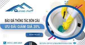 Báo giá thông tắc bồn cầu tại Thủ Dầu Một -【Ưu đãi 20%】