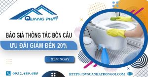 Báo giá thông tắc bồn cầu tại Tiền Giang【Ưu đãi giảm 20%】
