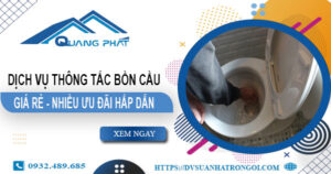 Báo giá thông tắc bồn cầu tại Tp Gia Nghĩa – Ưu đãi giảm 20%