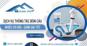Báo giá thông tắc bồn cầu tại Tp.Tam Kỳ -【Ưu đãi giảm 20%】