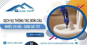 Báo giá thông tắc bồn cầu tại Tp. Tân An【Ưu đãi giảm 20%】