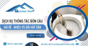 Báo giá thông tắc bồn cầu tại Tp Tuy Hoà【Ưu đãi giảm 20%】