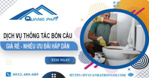 Báo giá thông tắc bồn cầu tại Uông Bí【Ưu đãi giảm giá 20%】