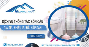 Báo giá thông tắc bồn cầu tại Vĩnh Yên – 【Ưu đãi giảm 20%】