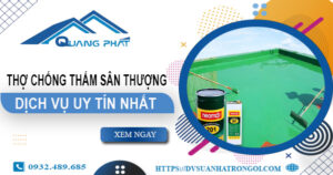 Dịch vụ thợ chống thấm sân thượng tại Tp Biên Hoà -【Uy tín nhất】