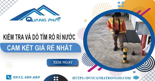 Chi phí kiểm tra và dò tìm rò rỉ nước tại Bà Rịa【Giá rẻ nhất】
