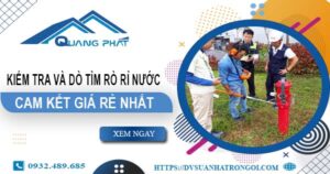 Chi phí kiểm tra và dò tìm rò rỉ nước tại Quận 4【Giá rẻ nhất】