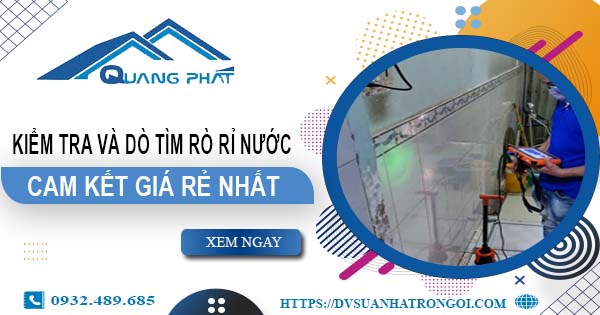 Chi phí kiểm tra và dò tìm rò rỉ nước tại Tân Phú【Giá rẻ nhất】
