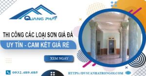 Chi phí thi công các loại sơn giả đá tại Củ Chi -【Chỉ từ 199K】