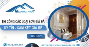 Chi phí thi công các loại sơn giả đá tại Quận 1 -【Chỉ từ 199K】