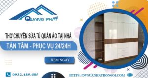 Thợ chuyên sửa tủ quần áo tại nhà Bà Rịa【Phục vụ 24/24h】