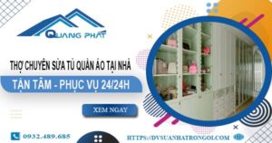 Thợ chuyên sửa tủ quần áo tại nhà Đồng Nai【Phục vụ 24/24h】