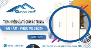Thợ chuyên sửa tủ quần áo tại nhà Gò Vấp【Phục vụ 24/24h】