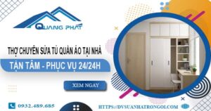 Thợ chuyên sửa tủ quần áo tại nhà Long An【Phục vụ 24/24h】
