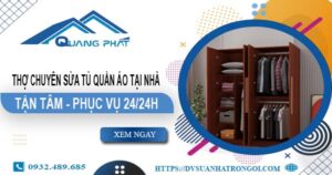 Thợ chuyên sửa tủ quần áo tại nhà Long Thành【Phục vụ 24/24h】
