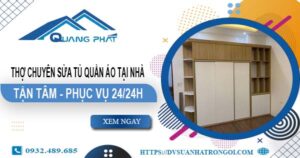Thợ chuyên sửa tủ quần áo tại nhà Quận 2【Phục vụ 24/24h】