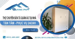 Thợ chuyên sửa tủ quần áo tại nhà Quận 3【Phục vụ 24/24h】