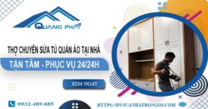 Thợ chuyên sửa tủ quần áo tại nhà Quận 8【Phục vụ 24/24h】