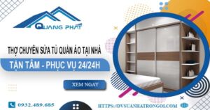 Thợ chuyên sửa tủ quần áo tại nhà Tân Bình【Phục vụ 24/24】