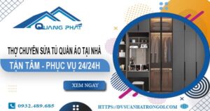 Thợ chuyên sửa tủ quần áo tại nhà Thủ Đức【Phục vụ 24/24】