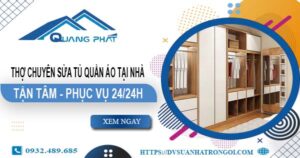 Thợ chuyên sửa tủ quần áo tại nhà TpHCM【Phục vụ 24/24h】