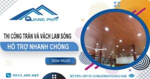 Bảng giá trần và vách lam sóng tại Quận 2 -【Cập Nhật 2025】