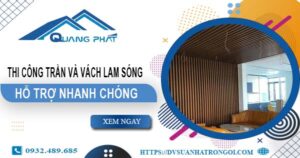 Bảng giá trần và vách lam sóng tại Quận 3 -【Cập Nhật 2025】