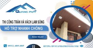 Bảng giá trần và vách lam sóng tại Quận 8 -【Cập Nhật 2025】